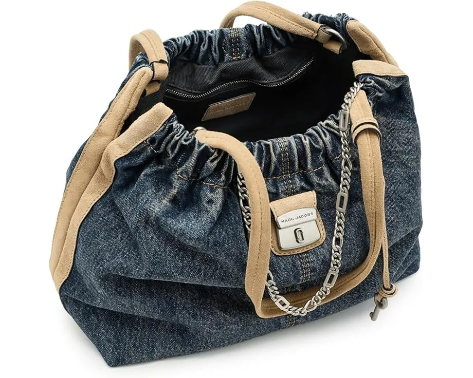 Сумка тоут The Denim Suede Cristina из денима с замшевой отделкой Marc Jacobs