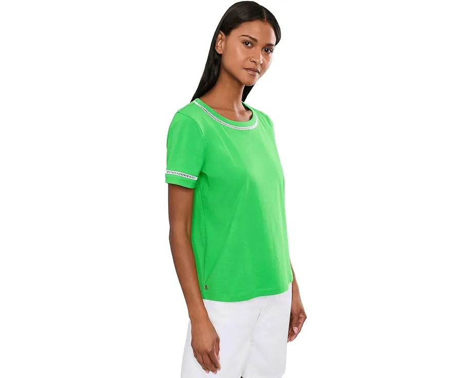Топ Clairmont Ladder Lace Knit от Lilly Pulitzer с вставками из кружева и каре