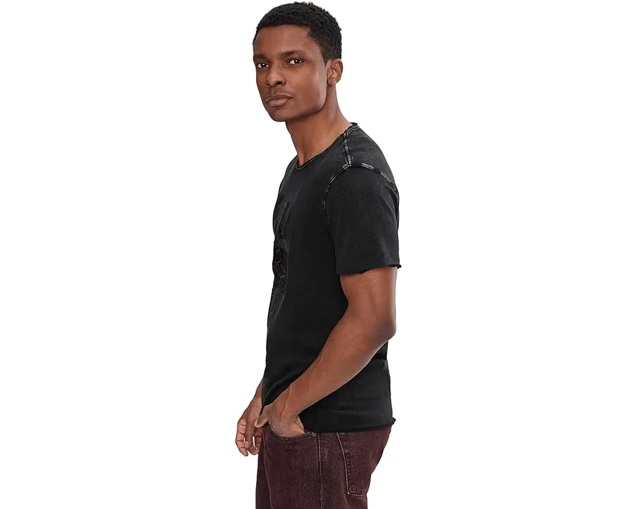 Футболка John Varvatos Skull Tiles Graphic с принтом черепа и круглым вырезом