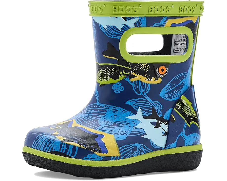 Детские сапоги Bogs Kids Skipper II Fish с принтом рыбок