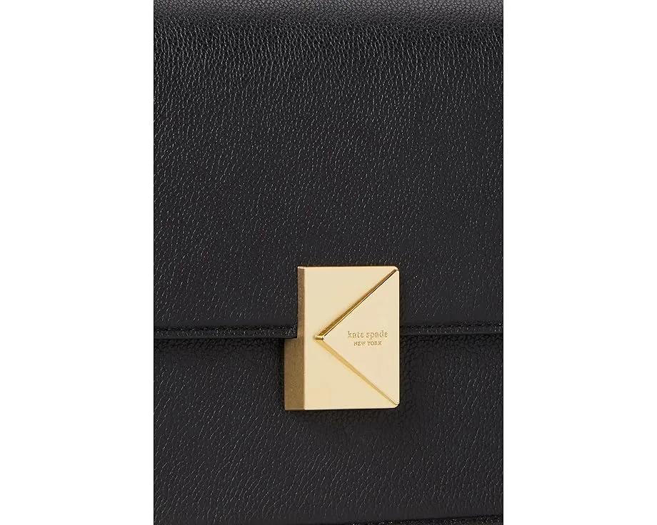 Плечевая сумка Kate Spade New York Deco с цепным ремнем из тисненой кожи