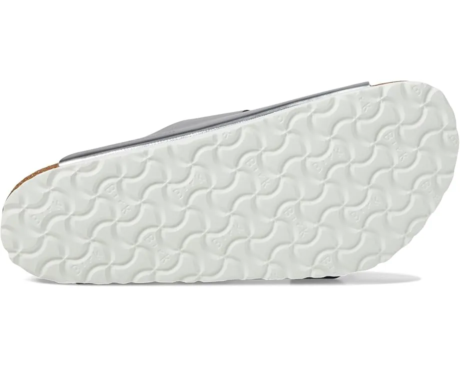 Сандалии Birkenstock Arizona Soft Footbed из металлизированной кожи с пробковой стелькой