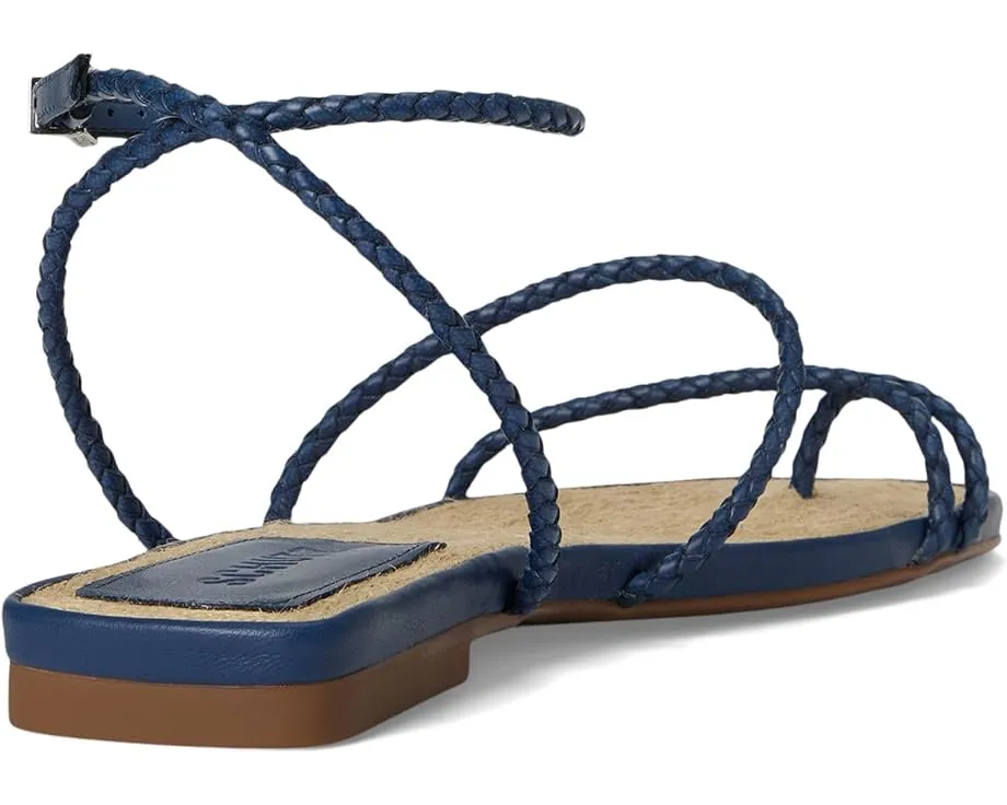 Босоножки Schutz Kaya Straw Flat с квадратным носком и соломенным верхом