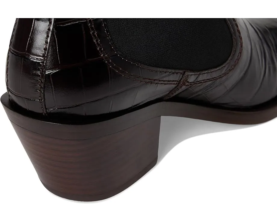 Ботинки Loeffler Randall Nat Midheel Western с квадратным носком и крокодиловым принтом