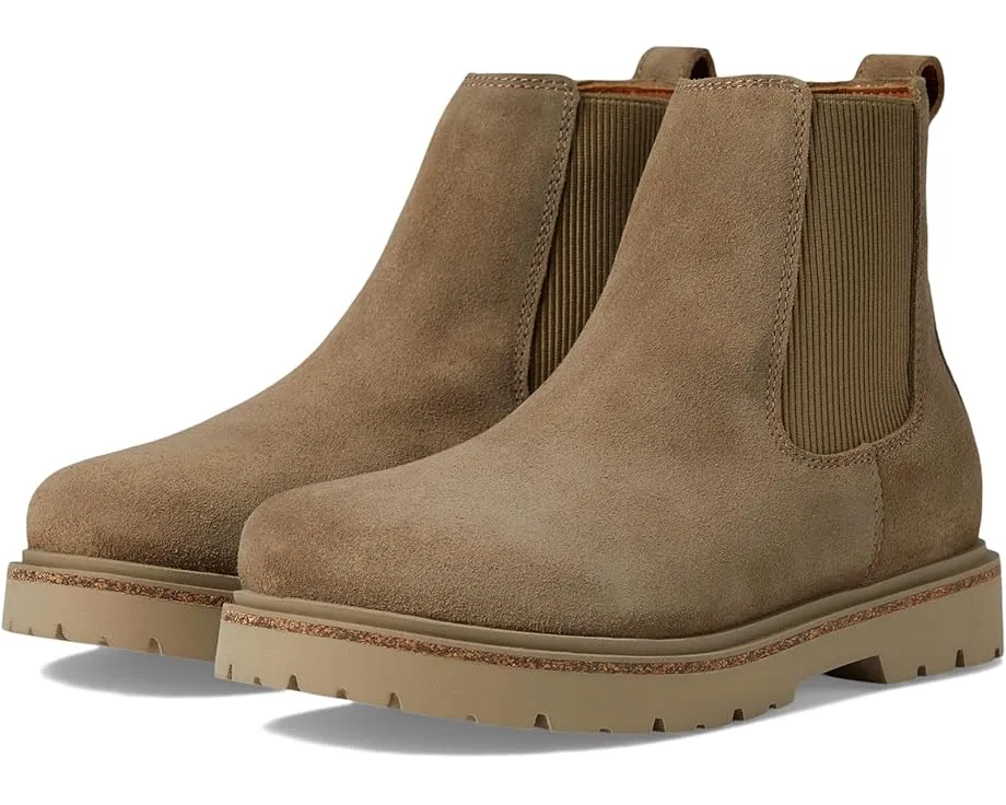 Ботинки Birkenstock Highwood Slip-On Deep Blue из замши с пробковой стелькой