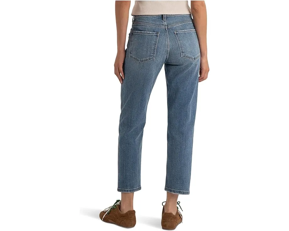 Джинсы KUT from the Kloth Kit с высокой посадкой и прямым расклешенным кроем