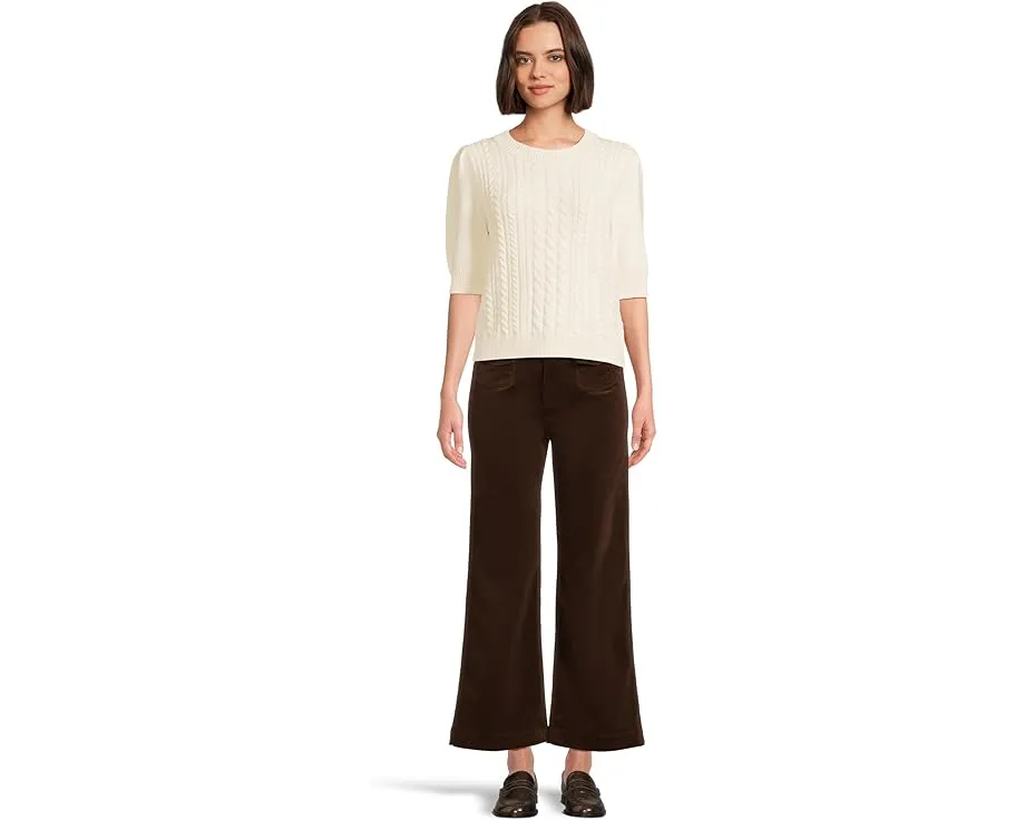 Свитер Elaine Puff Sleeve от Michael Stars с пышными рукавами и косой вязкой
