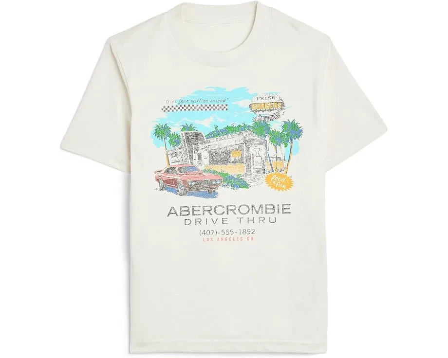 Футболка Fresh Burgers Tee для детей от abercrombie kids с принтом