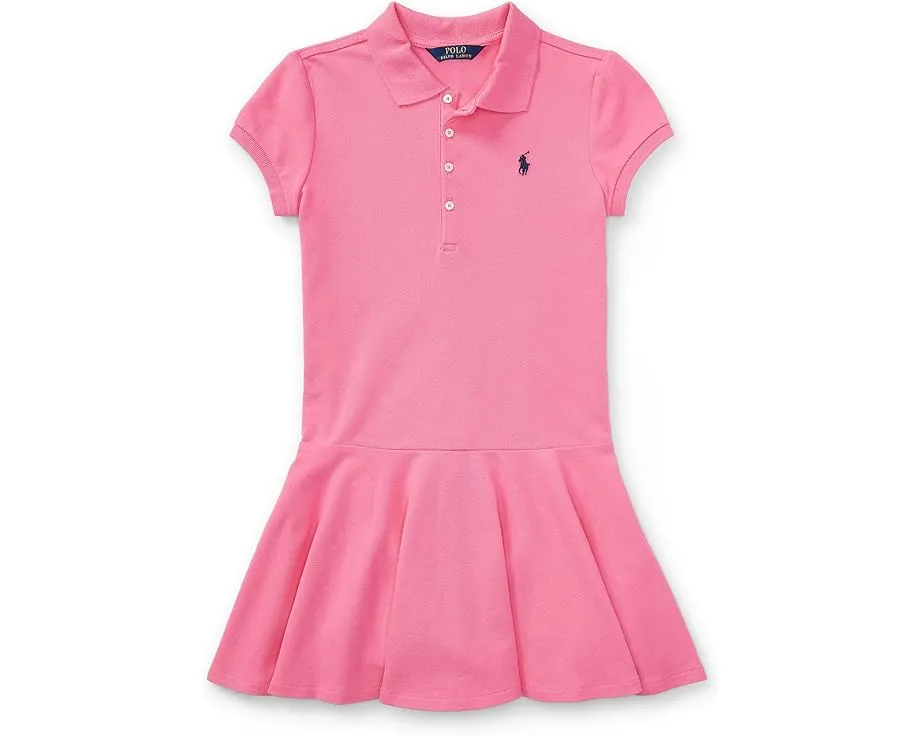 Платье-поло Polo Ralph Lauren Kids с коротким рукавом для старших детей из стрейч-хлопка