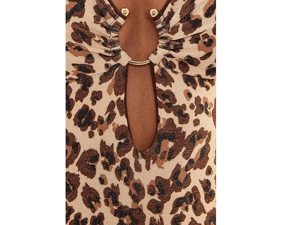 Купальник Safari Leopard Tatum Ring Cut Out от BECCA с вырезом