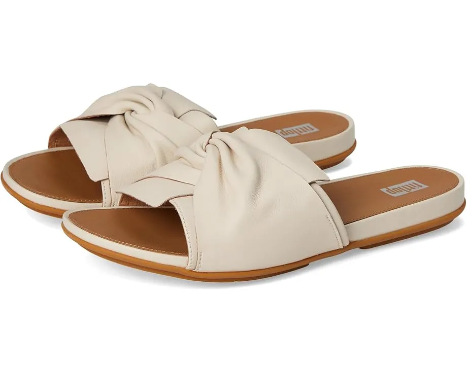 Сланцы FitFlop Gracie из мягкой кожи с бантом