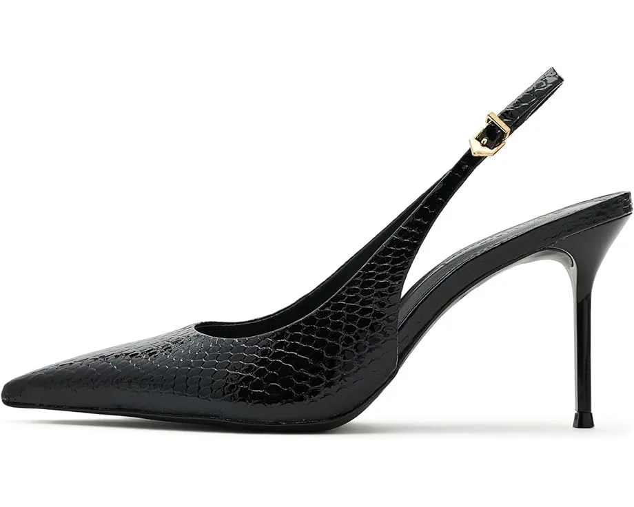 Туфли Schutz Paola на шпильке с крокодиловым принтом и острым носком