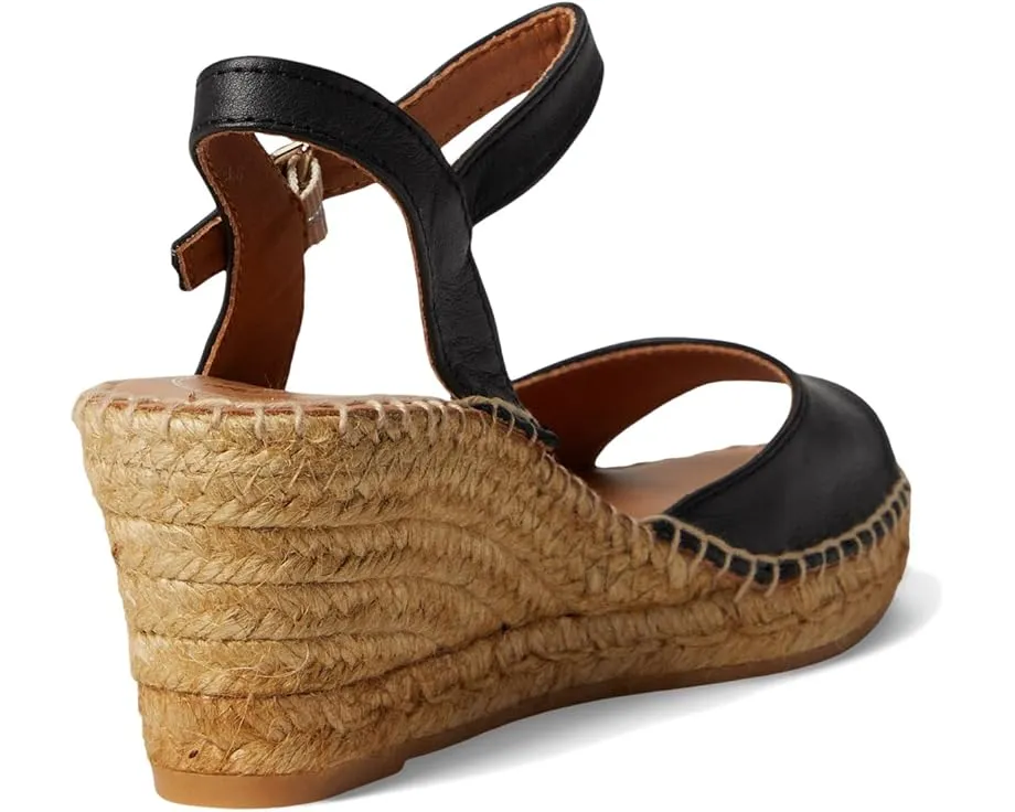 Toni Pons Sia-P босоножки на танкетке с кожаным верхом и пряжкой