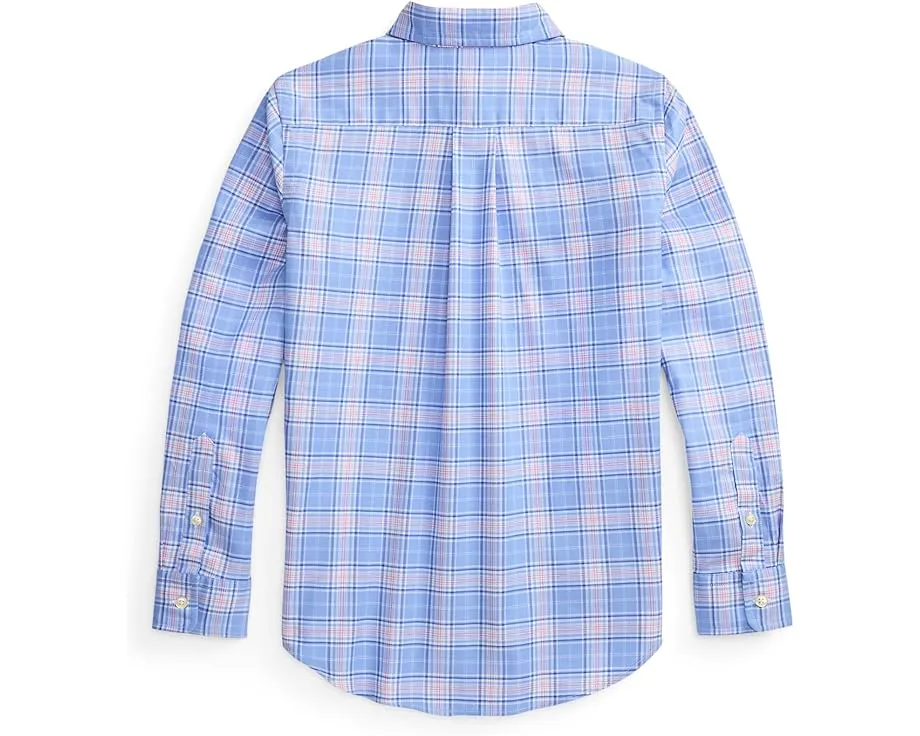 Клетчатая оксфордская рубашка с функциональными свойствами Polo Ralph Lauren Kids для малышей и детей