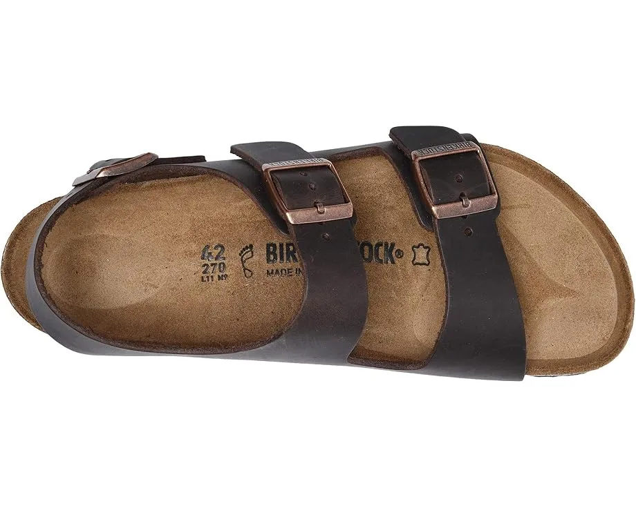 Birkenstock Сандалии Milano из промасленной кожи с открытым носком