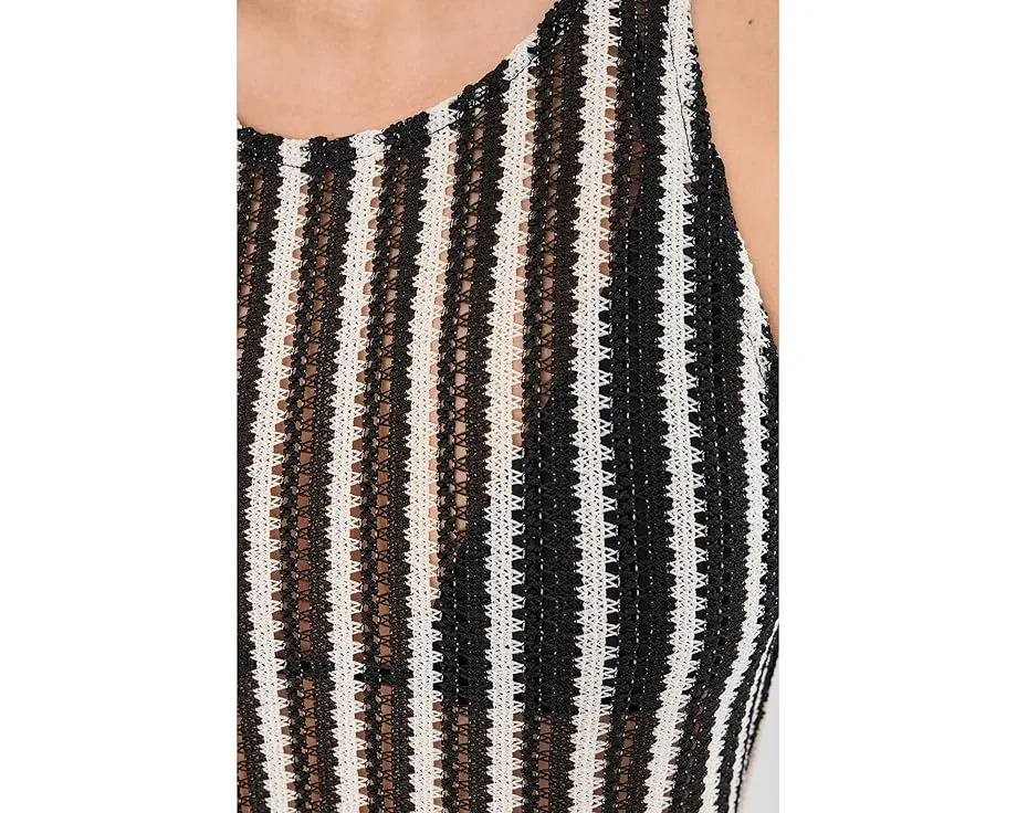 Платье BECCA Cabo с высоким воротником и полосками из кружева