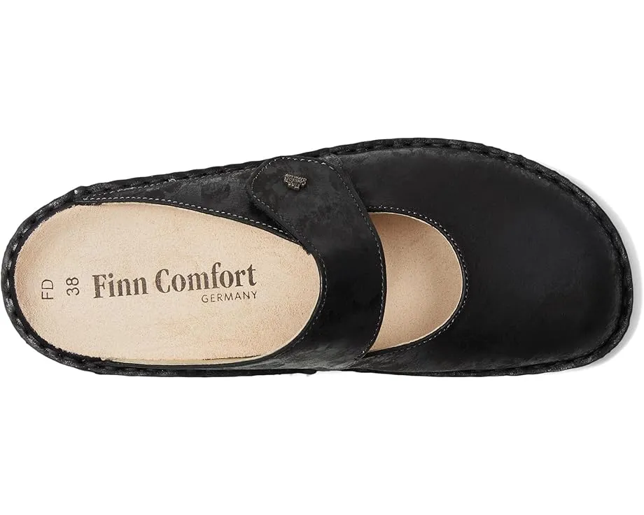 Клоги Finn Comfort Stanford Nero Vegas из натуральной кожи с анатомической стелькой