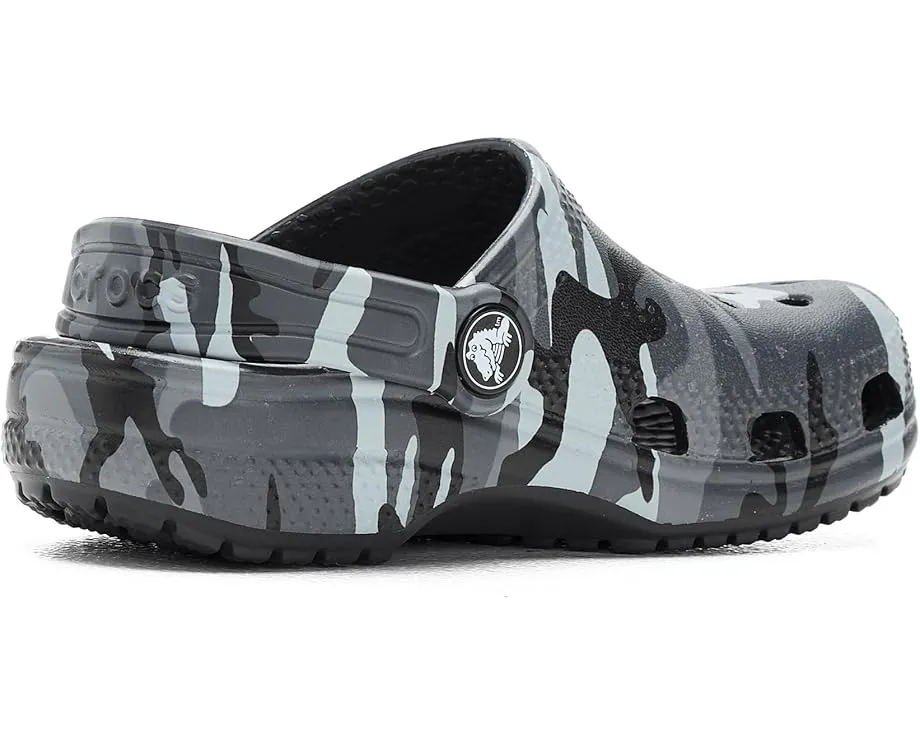 Кроксы Crocs Kids Classic Camo с камуфляжным принтом и регулируемым ремешком