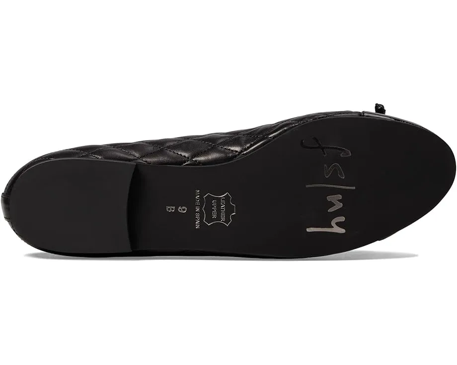 Туфли French Sole Tamara с стеганым верхом и бантом из гладкой кожи