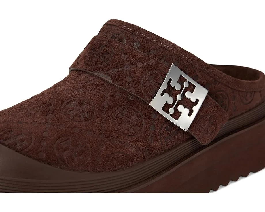 Мюли Mellow на платформе с подкладкой из овчины и фурнитурой Double T Tory Burch