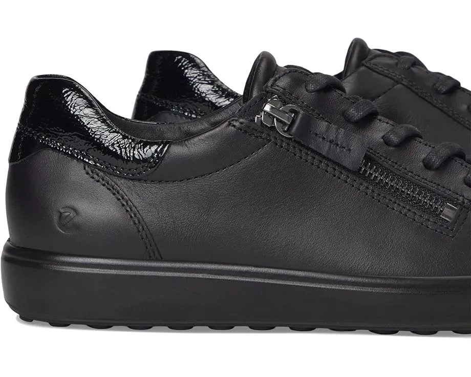 Кроссовки ECCO Soft 7 Side Zip Lace с боковой молнией и кожаным верхом