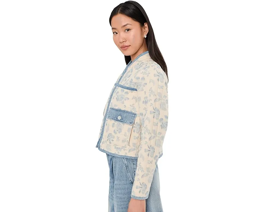 Стеганая куртка Love Song Floral Quilted Jacket с цветочным принтом на молнии