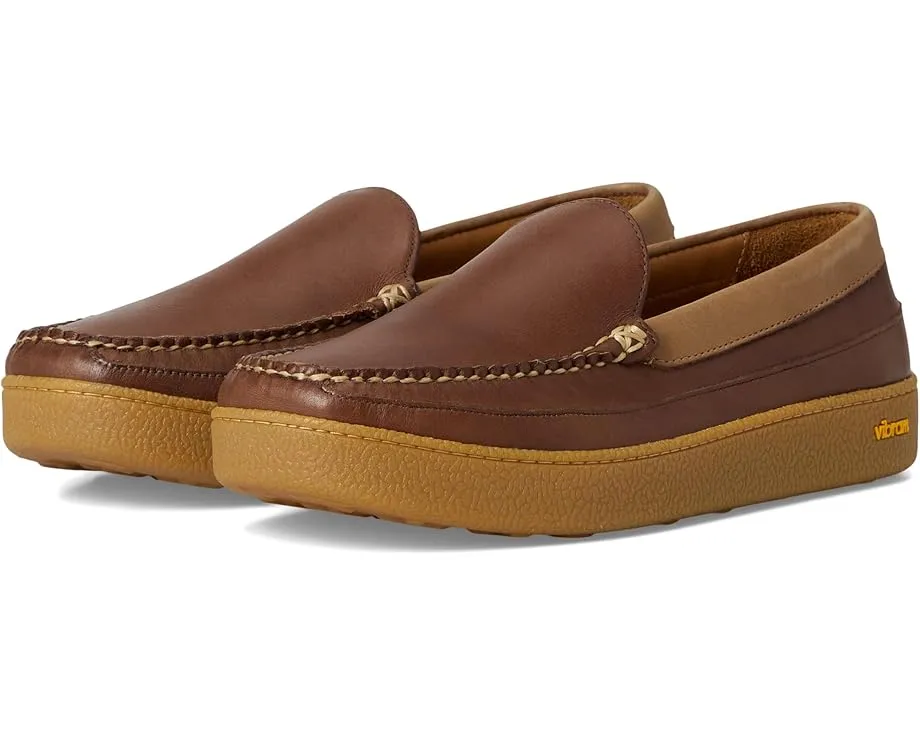 Тапочки Lodge Moc с подошвой Vibram и кожаным верхом в стиле мокасин