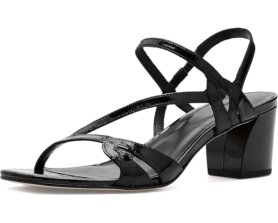 Сандалии Bernardo Gyoda с асимметричным верхом на изогнутом каблуке