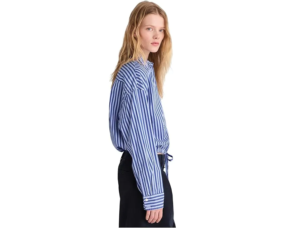 Madewell рубашка с кулиской из поплина на пуговицах