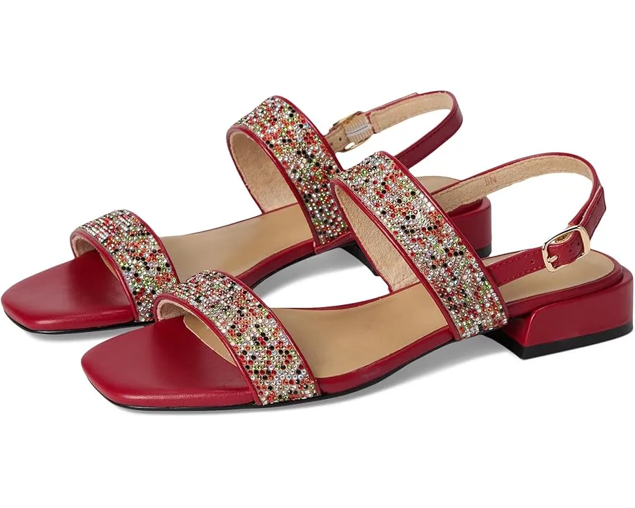 Босоножки Vaneli Emmey с камнями на квадратном носке и устойчивым каблуком