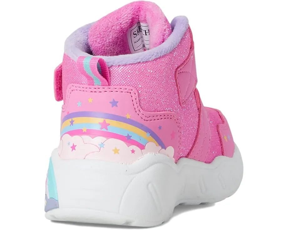 Обувь SKECHERS KIDS Play Scene Cozy Theme с искусственным мехом и ремешками на липучке