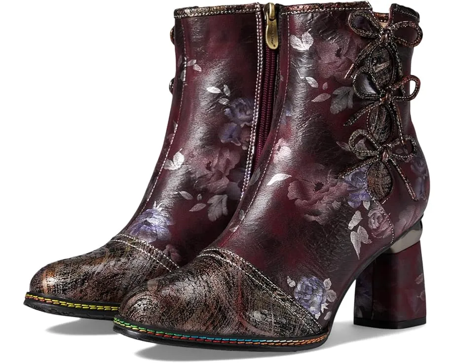 Ботильоны Carre от L'Artiste by Spring Step с цветочным принтом и лентами