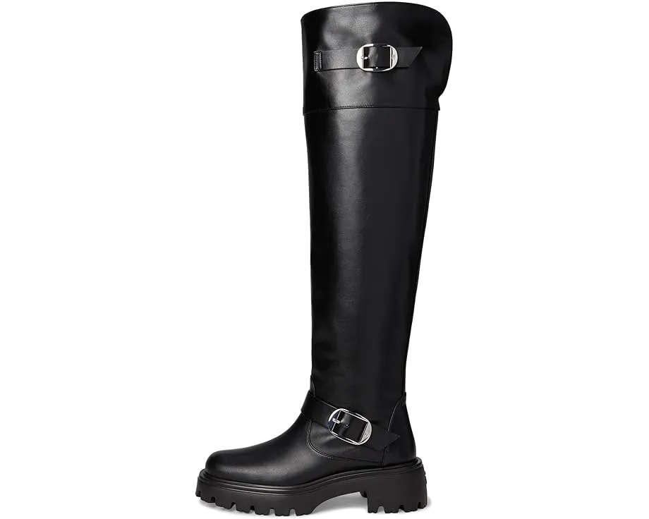 Высокие кожаные сапоги Emerson Moto в стиле мотоботы с двойной пряжкой