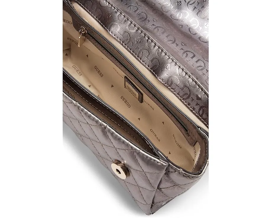 Сумка GUESS Idra Top Handle Flap с клапаном и съемным ремнем через плечо