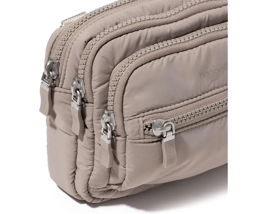 Сумка Baggallini Triple Zip Bagg с регулируемым ремнем и несколькими отделениями