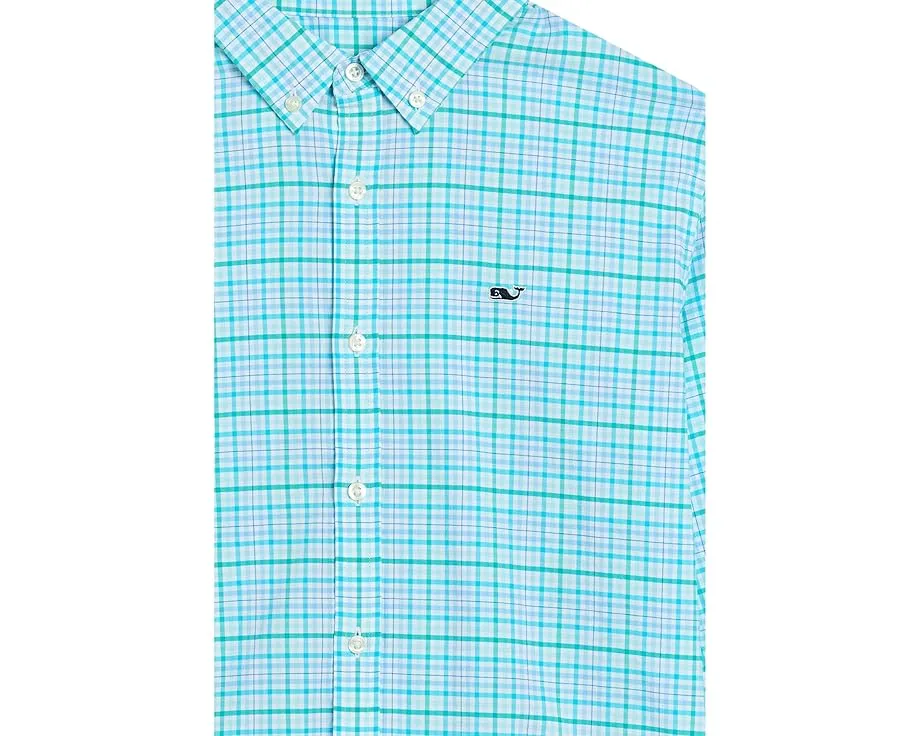 Рубашка Vineyard Vines Tiki Torch Plaid Performance из хлопка в клетку