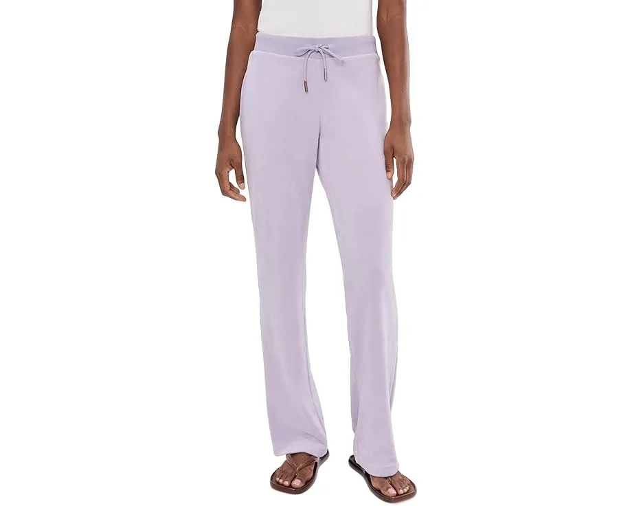 Брюки Juicy Couture из велюра с резинкой и кулиской