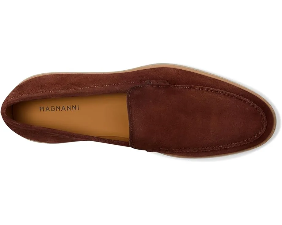 Мокасины Magnanni Lourenco из замши с кожаной стелькой и плоским каблуком