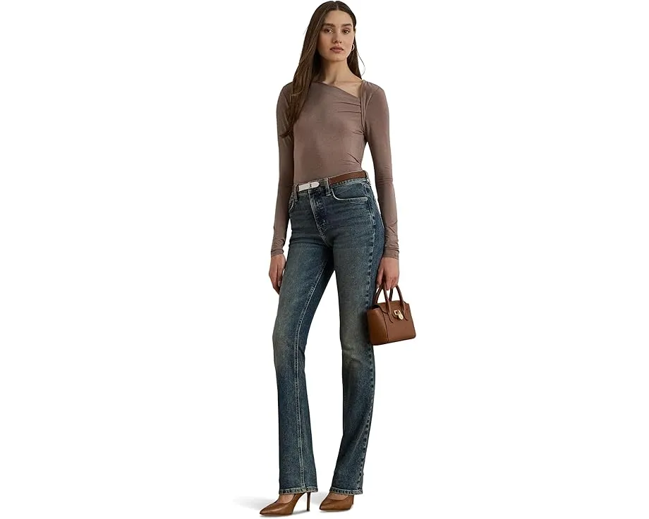 Lauren Ralph Lauren Топ с асимметричным вырезом из стрейч-джерси