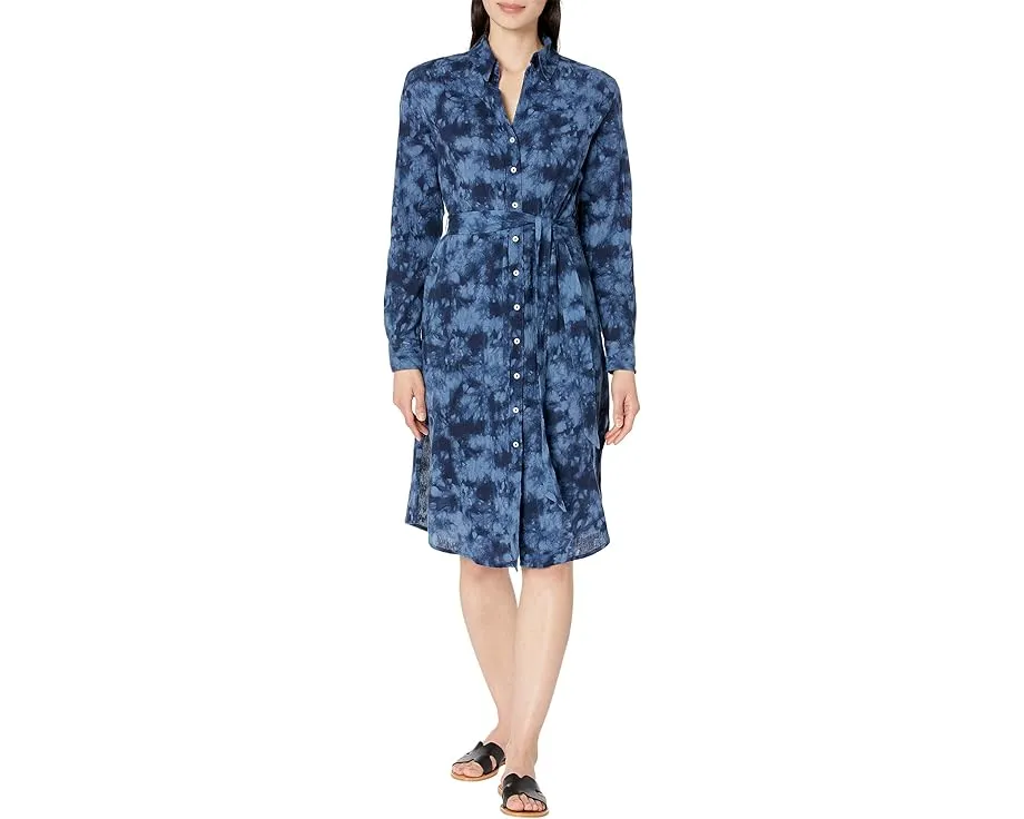 Платье Carve Designs Lana из органического хлопка с длинными рукавами и разрезом