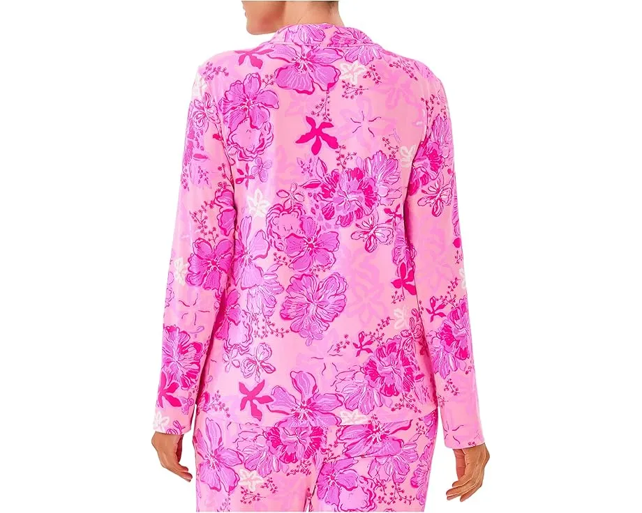 Lilly Pulitzer пижамная блуза с длинным рукавом и пуговицами