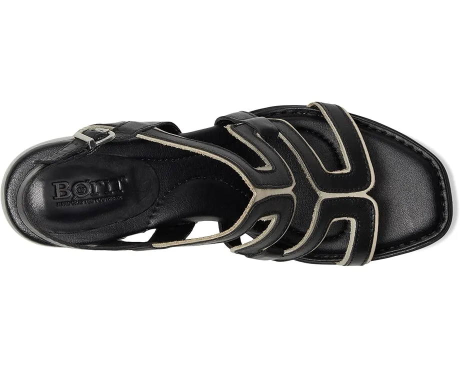 Сандалии Sofia от Born с ремешками и квадратным носком на деревянном каблуке