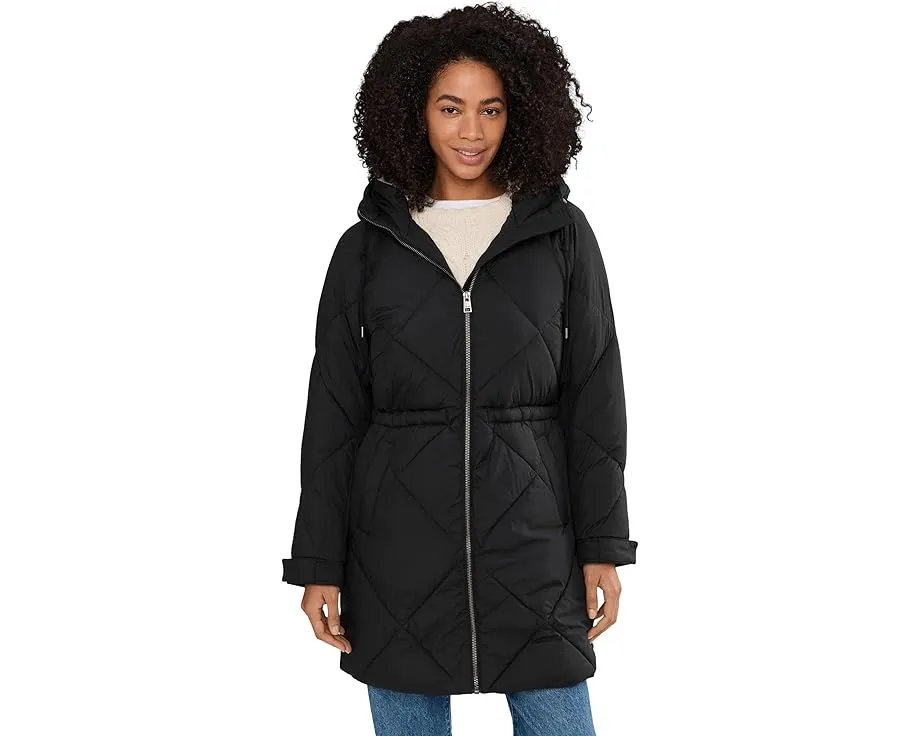 Длинная стеганая парка Levi's с капюшоном из шерпи