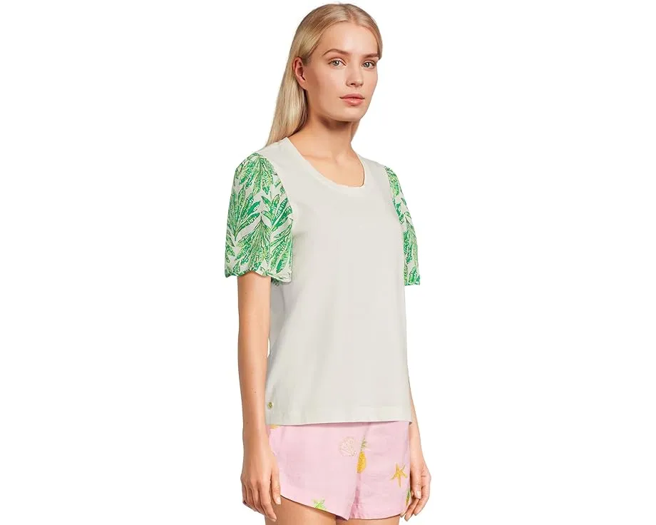 Трикотажный топ Brittan с фестончатыми рукавами от Lilly Pulitzer