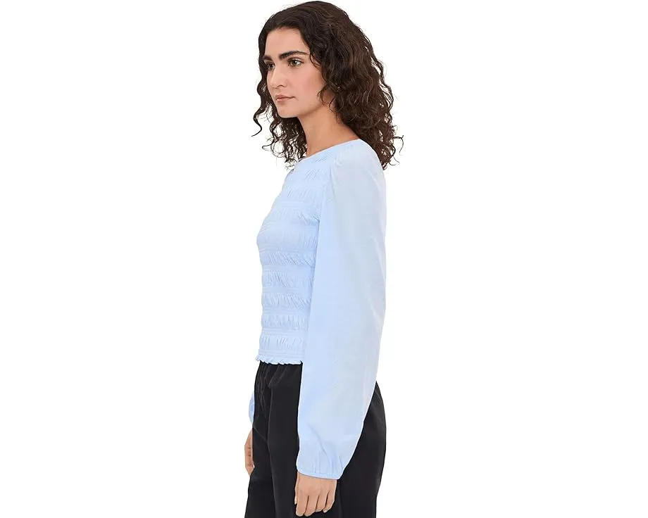 Блуза с драпировкой и лодочкой от Madewell