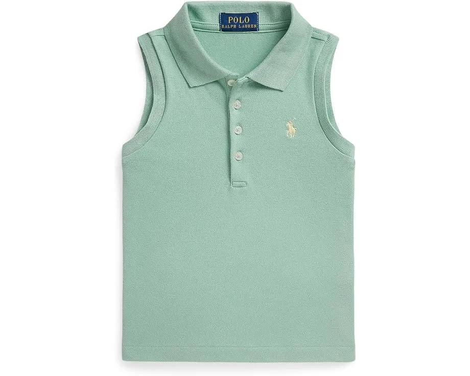 Polo Ralph Lauren Kids Поло без рукавов из стрейч-сетки для малышей и детей