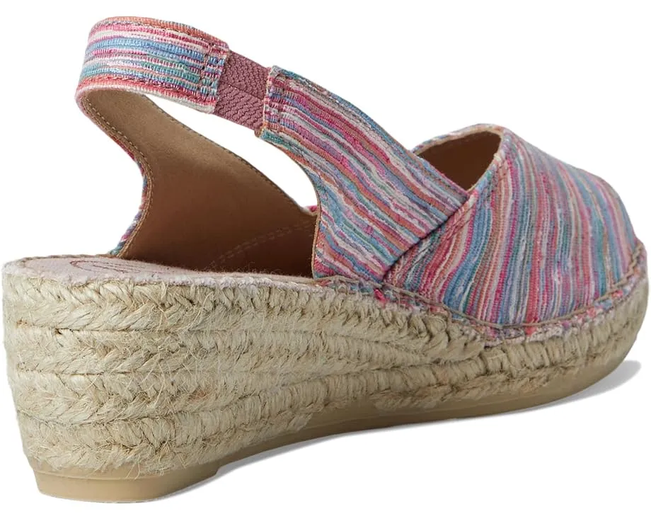 Эспадрильи Toni Pons Beri-Rg с разноцветным верхом и джутовым каблуком