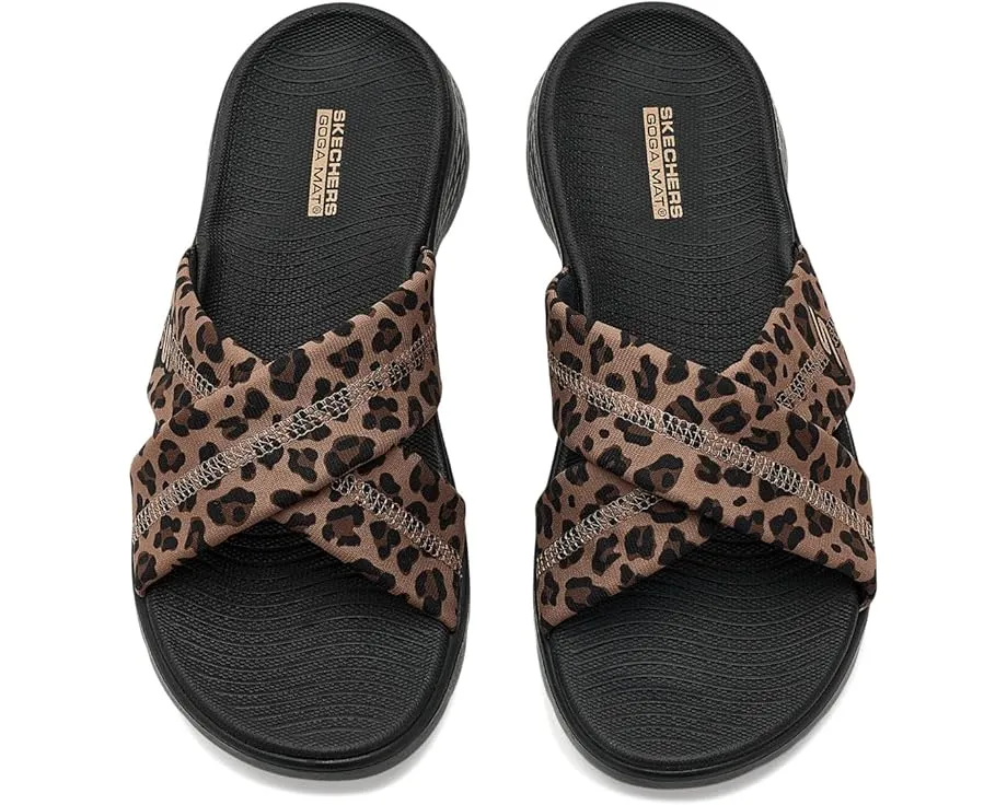 Вegan сандалии SKECHERS GO Walk Flex с леопардовым принтом и памятью формы