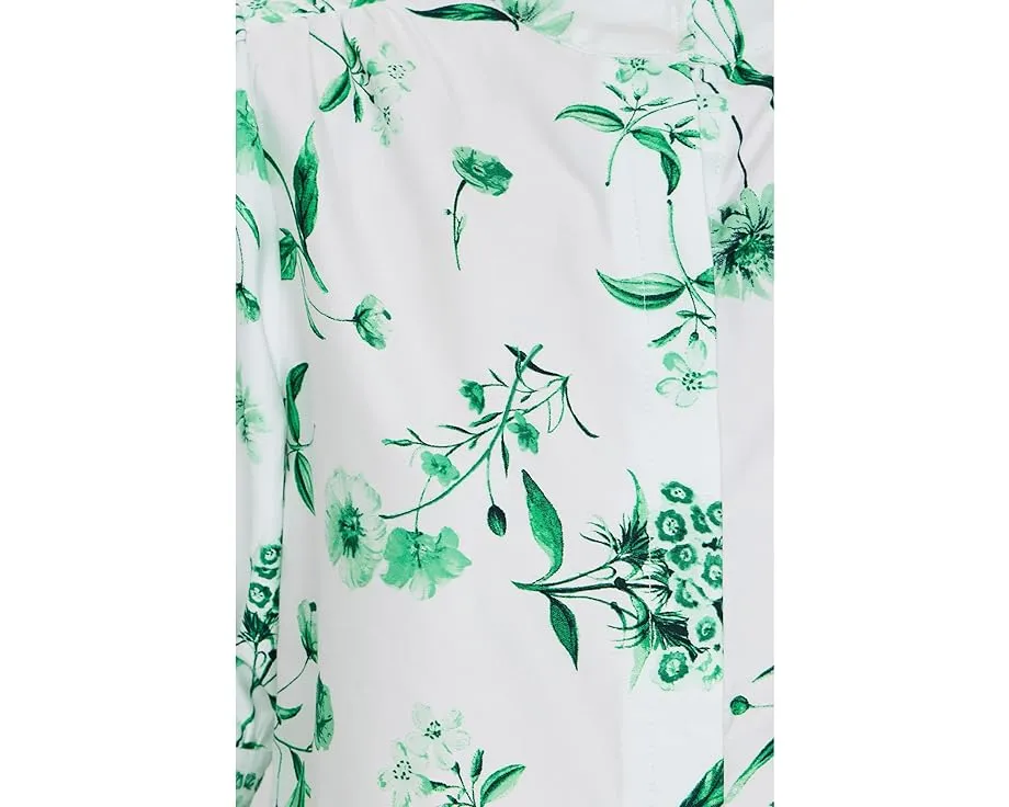 CeCe топ Cotton Sateen Hidden Placket из хлопкового сатина