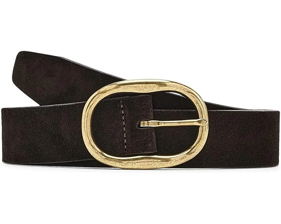 Ремень Madewell Suede Oval Buckle Belt из замши с овальной пряжкой